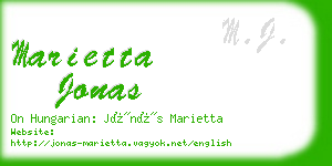 marietta jonas business card